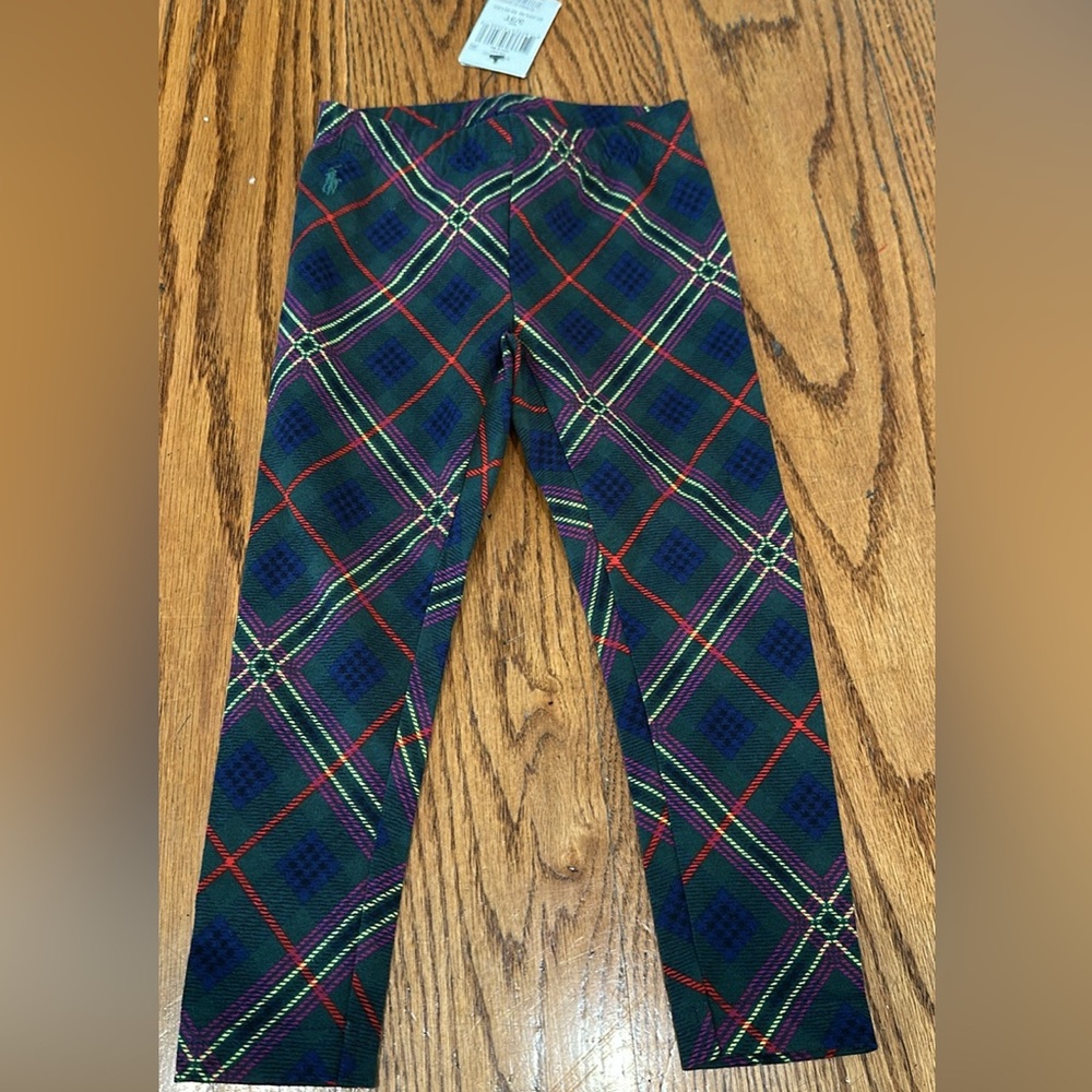 Ralph Lauren girl’s plaid patterned NWT 3T Leggings